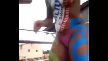 Play A very hot girl massages a black man's penis