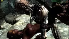 play Skyrim Dragonborn Warrior تحصل على مارس الجنس في الزنزانة