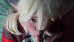 Play Cute Teen Klee in Cosplay Gives Hot Blowjob to Adventurer Johan - Genshin Impact