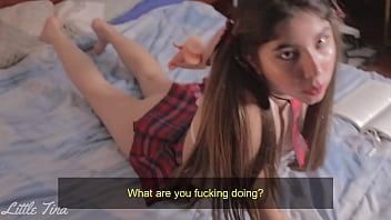 Reproduzir Eu pego minha enteada brincando com um vibrador e punindo ela com hardcore xxx anal